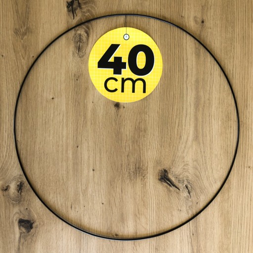 Kovový prsteň ČIERNA na lapač snov, 40 cm