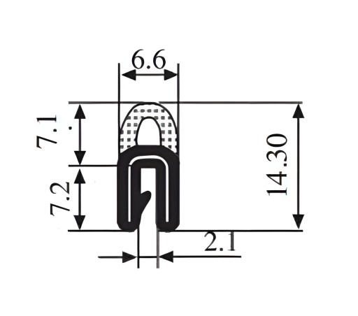 EPDM okrajové tesnenie 1,0-2,0mm