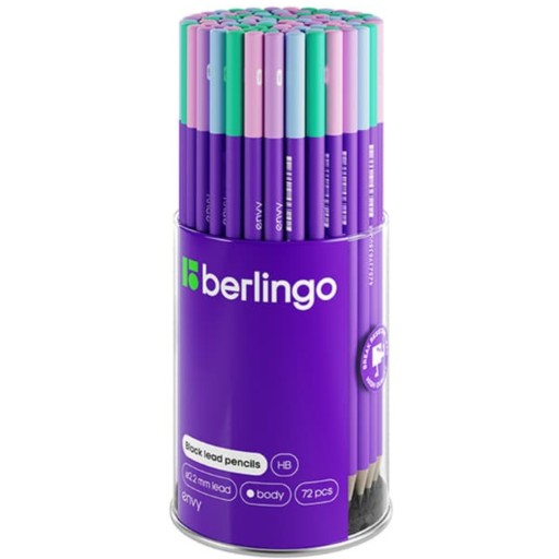 Školská ceruzka Berlingo Envy HB bez gumy, tradičná drevená okrúhla