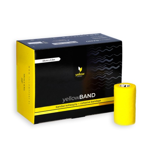 Samolepiaci stabilizačný kohézny obväz YellowBAND 10cm žltý