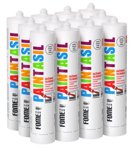 Akryl s výhodami silikónu PAINTASIL biely silakryl 310 ml Fome Flex