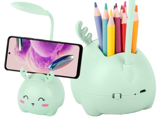 Detské nočné svetlo LED usb organizér stojan telefón pre učenie čítania