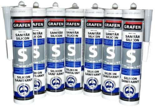 GRAFEN biely sanitárny silikón STOP PLESNI 280ml