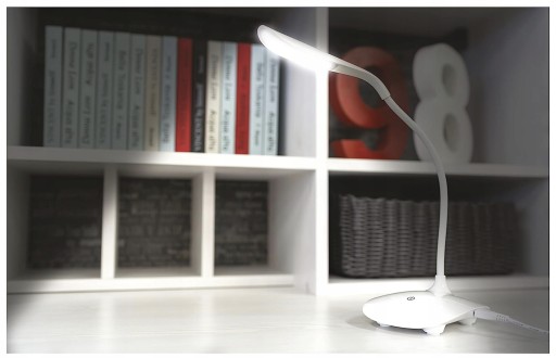 STOLNÁ LAMPA DO ŠKOLY 14 LED DOTYKOVÁ USB BEZDR