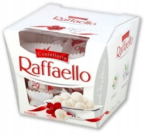 1x150g RAFFAELLO bonboniéra z kokosu a mandlí