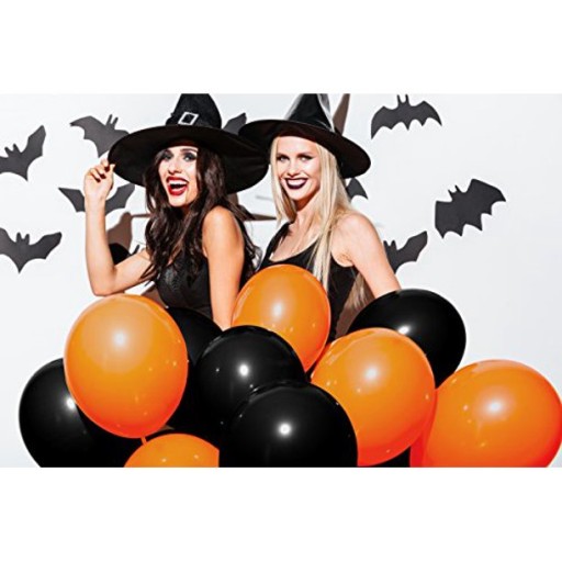 Čierno-oranžové balóny na halloweensku girlandu