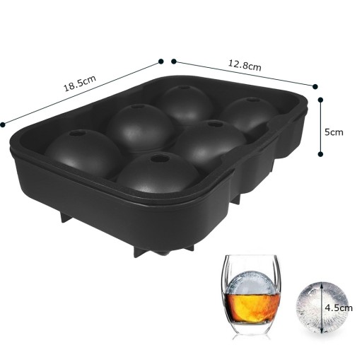 SILIKÓNOVÁ FORMA 6 ĽADOVÝCH GULIČIEK NA NÁPOJE