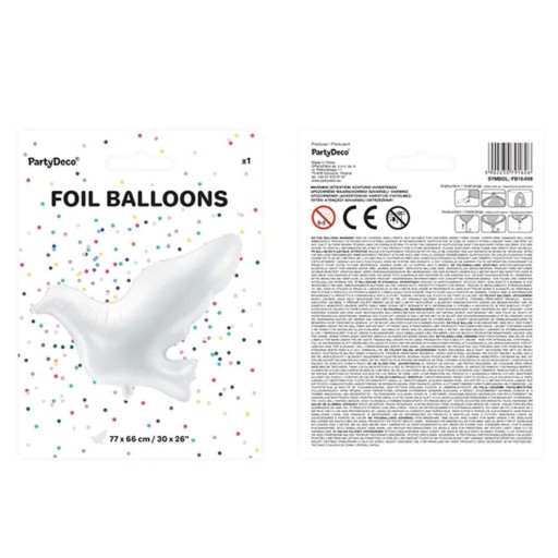 veľká fólia BALÓN HOLUBIČKA holubica sv.prijímanie Svadobná dekorácia Krst XL