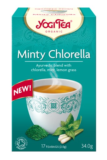 Mätový čaj s chlorellou BIO (17x2g) Yogi Tea