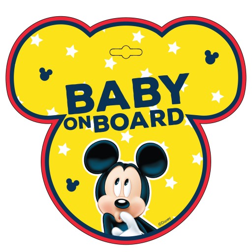 VÝSTRAŽNÁ TABUĽKA NA OKINÁ AUTA Sedem Disney Mickey Mouse
