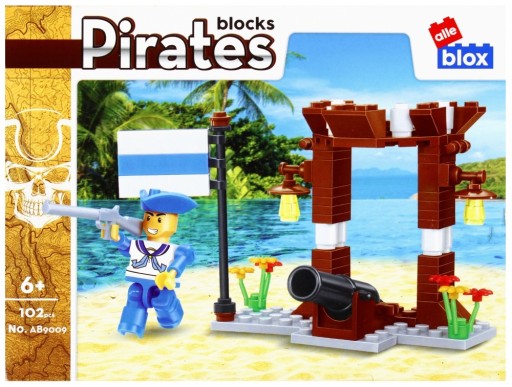 Piráti blokujú delá a pirátske 102 elementy Alleblox