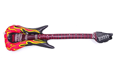 Nafukovacia gitara DJ svadobná párty FLAME