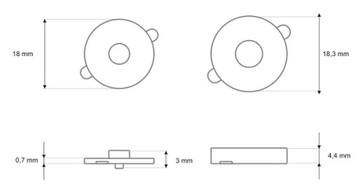 Magnetická spona 18/18 mm staré zlato - 10 ks