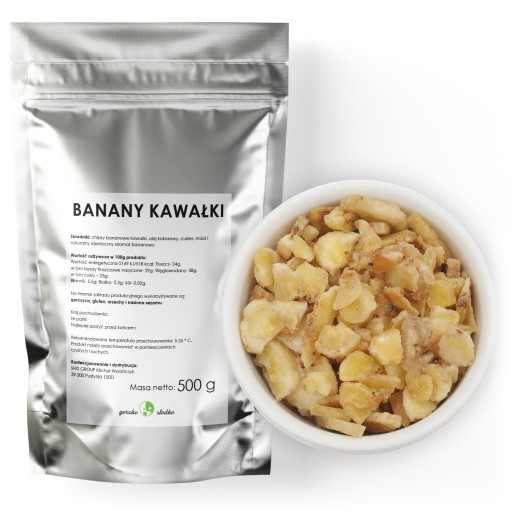 SUŠENÉ BANÁNY V KUSOCH banánová poleva 500g