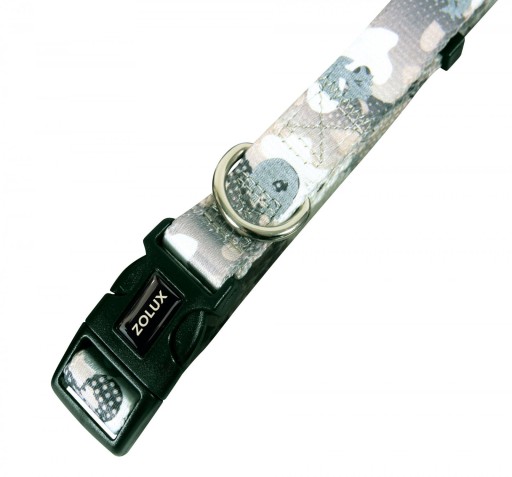 *- ZOLUX Nastaviteľný golier CAMO 20 mm farba šedá