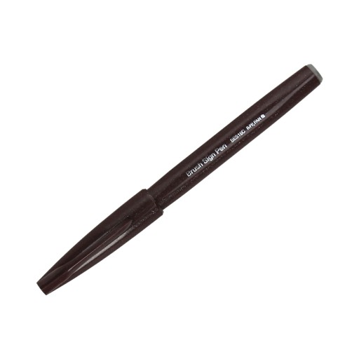 Kaligrafická fixka PENTEL Sign Pen Brush, tmavo hnedá