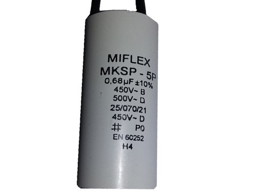 MOTOROVÝ KONDENZÁTOR 0,68uF 450V / 500V MIFLEX
