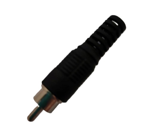 RCA konektor cinch pre čierny kábel, 10 ks (3325)