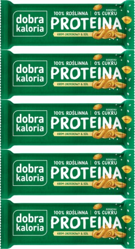 Proteínová tyčinka s orieškovým krémom bez pridaného cukru, dobrá kalória x5