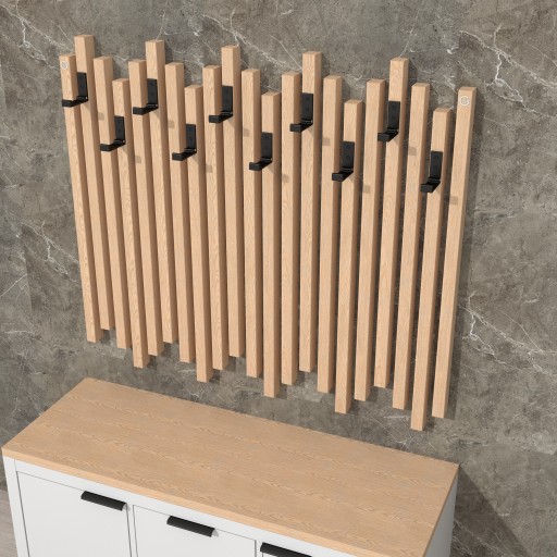 Jednoduchý vešiak, skladací hák, na lamely, oblečenie, čierny, loft