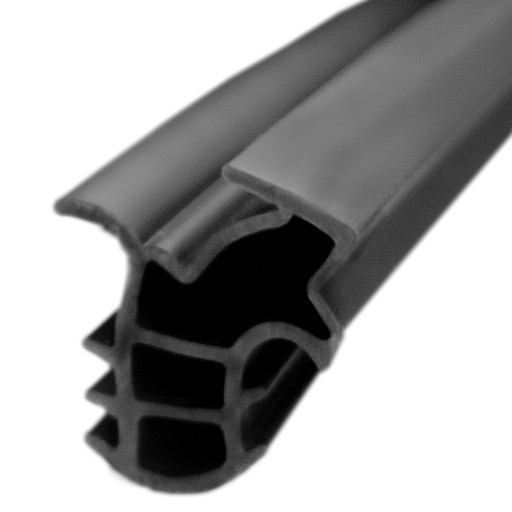 GERDA WIKĘD hrubé univerzálne oceľové tesnenie dverí BLACK S-7437 1m