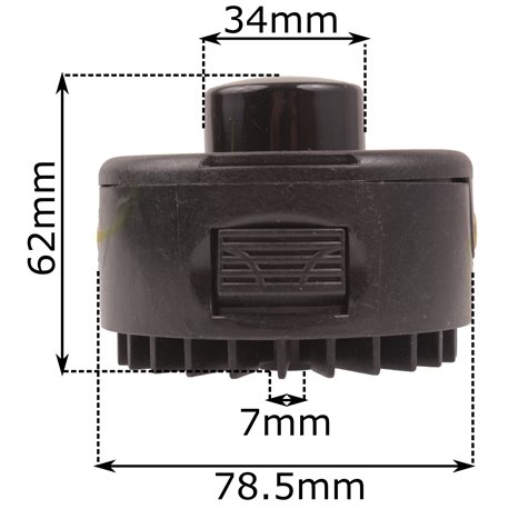 Poloautomatická hlava, lisovací bubon, priemer 7mm, vyžínače, kosy - výmena