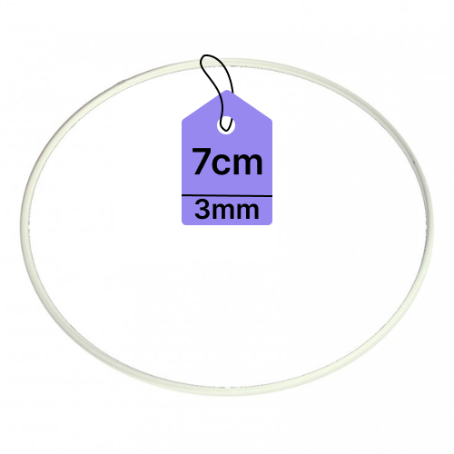 KOVOVÝ Prsteň PRE LAVAČOV SNÍV Prsteň MACRAME BIELY 7CM