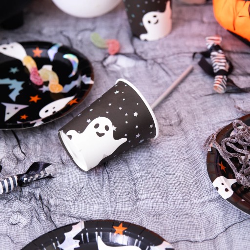 SÚPRAVA HALLOWEENSKÝCH HRNKOV A TANIELÍK, HROZNÉ, 12 ks