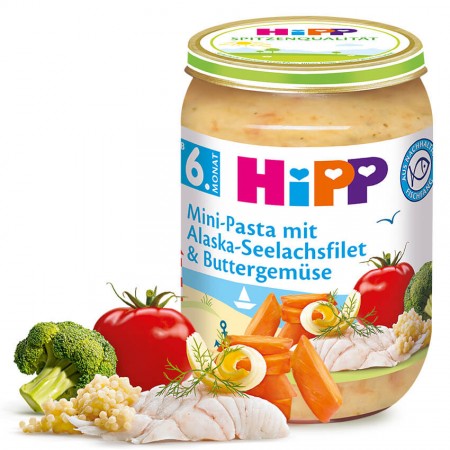 Hipp maslové Zeleninové cestoviny Pollock 6m 190g