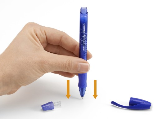 BIC GEL-OCITY ILLUSION NÁPLNE GULIČKOVÉHO PERA ČIERNA Stierateľné 3 KS