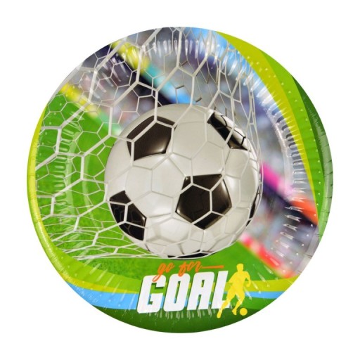 GOL papierové taniere 18 cm - 8 kusov futbalový narodeninový zápas