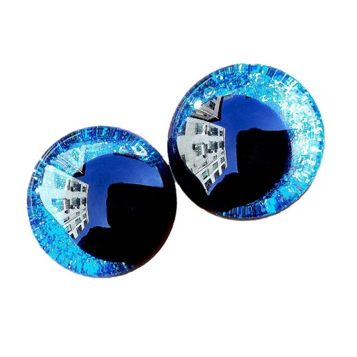 Oči pre hračky maskota 18 mm Blue Pair trblietavé