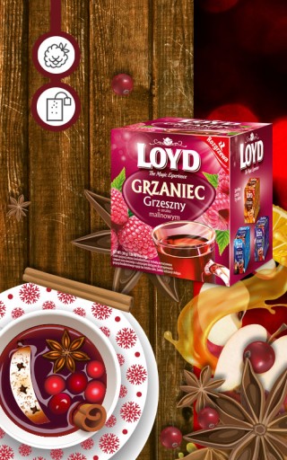 Loyd Sinful varený čaj s príchuťou maliny 30 g (10 x 3 g)