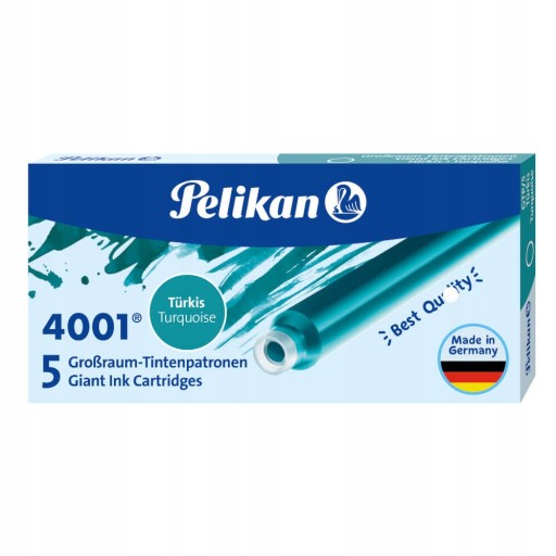 Dlhé atramentové náplne - Pelikan - bal 5 ks - TYRKYSOVÁ