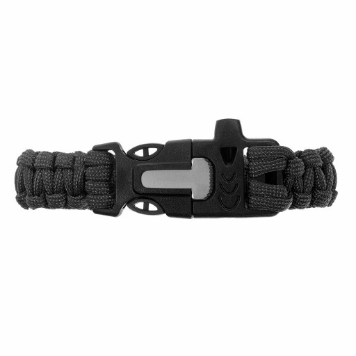 Badger Outdoor Paracord náramok so zapaľovačom - čierny