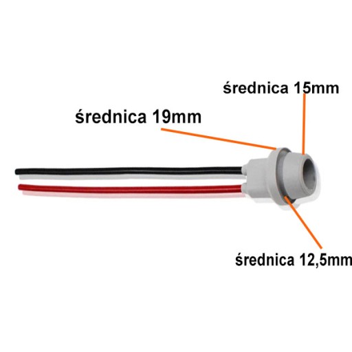 gumená Zásuvka Zásuvka W5W Zásuvka T10, zástrčka W3W T15