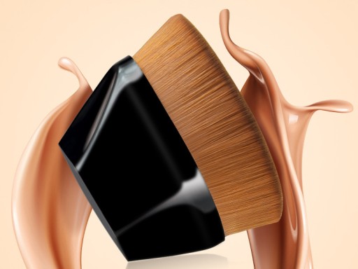 HUSTÝ MAKEUP ŠTETEK NA TUHÚ PODKLADOVÚ TEKUTINU