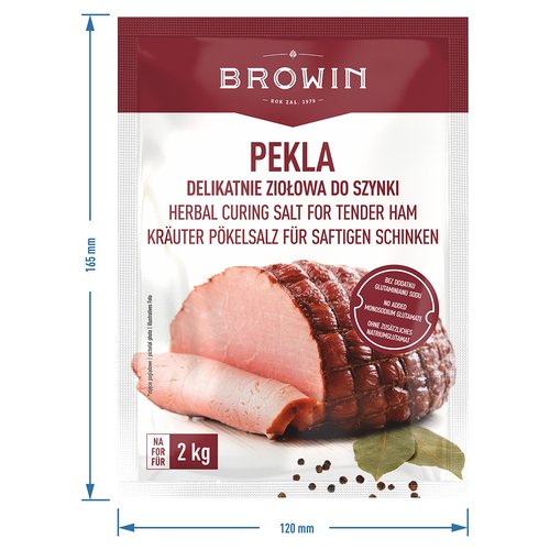 Jemne bylinkami konzervované soľné bylinky na šunku