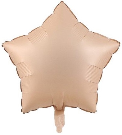 Narodeninový balónik karamelový Star fóliový 45 cm