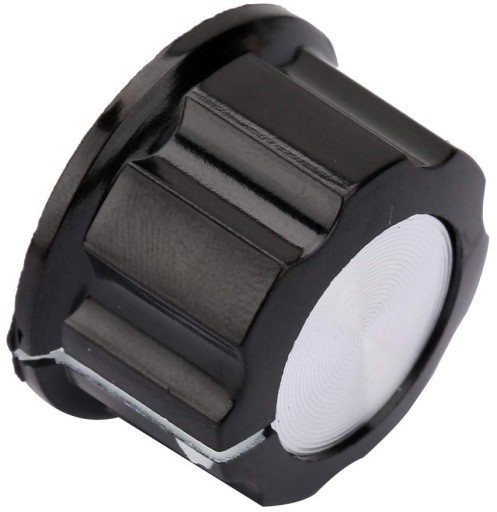 Gombík potenciometra, bakelitový gombík pre 6mm os