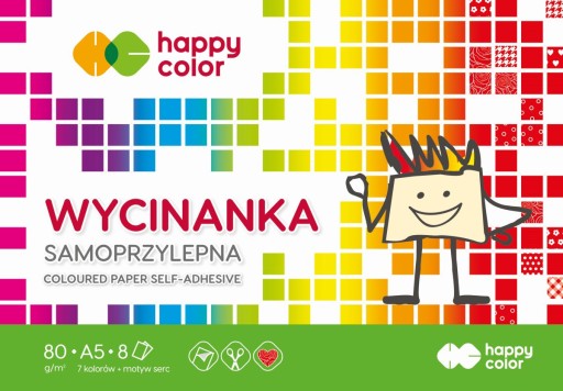 Happy Color farebný samolepiaci papier A5 8k