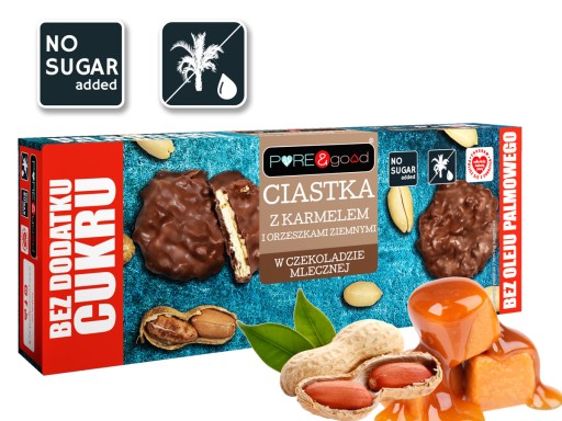 COOKIES S KARAMELOM A ARAŠIDMI V MLIEČNEJ ČOKOLÁDE BEZ PRIDANIA