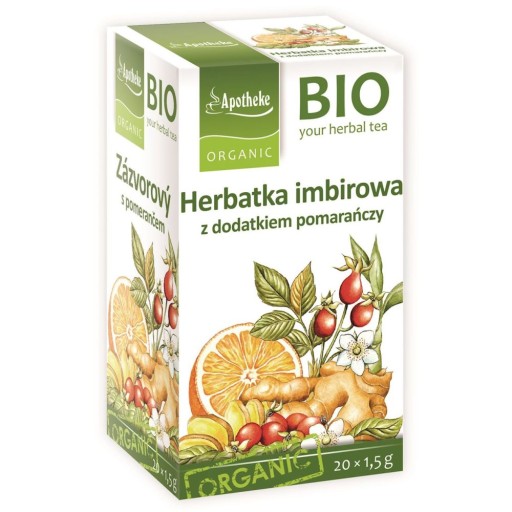 Bio zázvorový pomarančový čaj 20x1,5g Apotheke