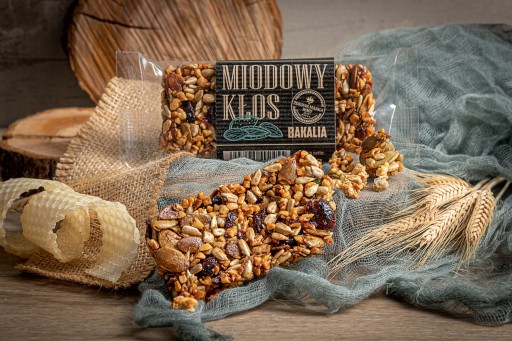 HONEY KŁOS tyčinka, sušené ovocie, mandle, tekvica, med, 45 g