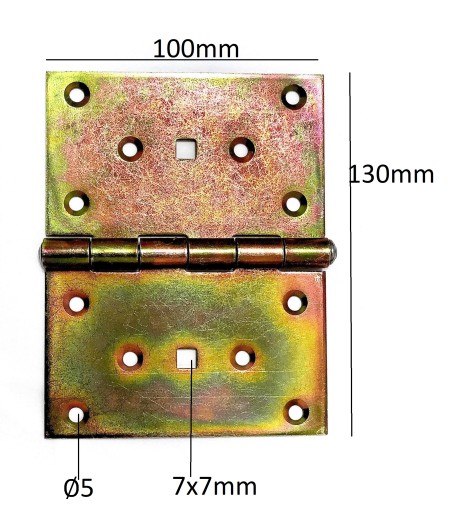 Stavebný pánt 130x100mm pre nábytkové dvierka