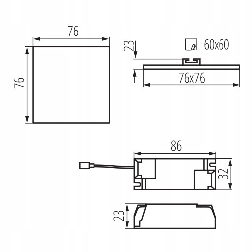 LED stropné svietidlo Kanlux AREL 6W WW IP65/20