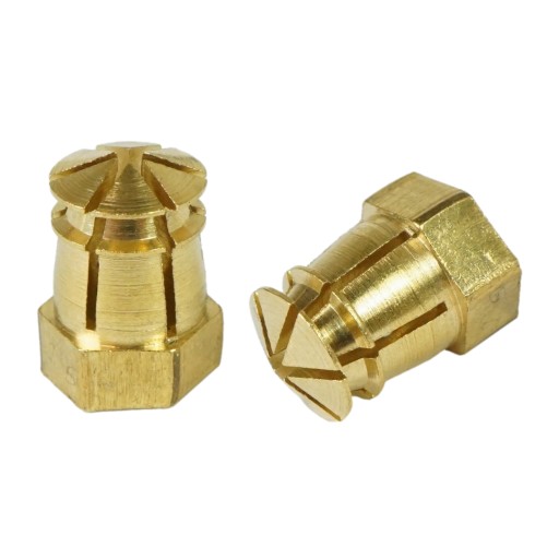 M6 x 12 mm mosadzná objímka bez expanznej gule, nábytková vložka na drevo