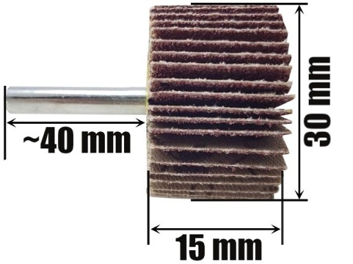 BRÚSNY KOTOÚČ S KLAPKOVOU BRÚSOU NA STOPKE PRE VŔTAČKU 30x15 GR. 60 PL