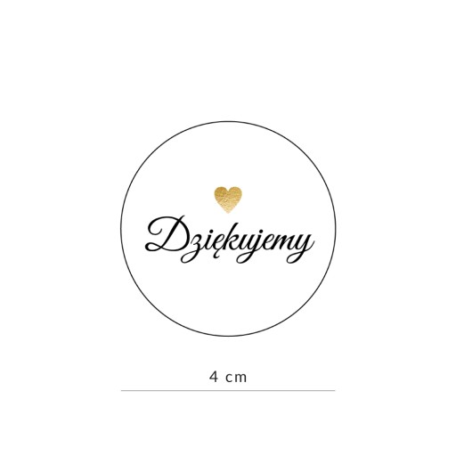 Nálepky, ďakujem, zlaté bodky | 30 ks.