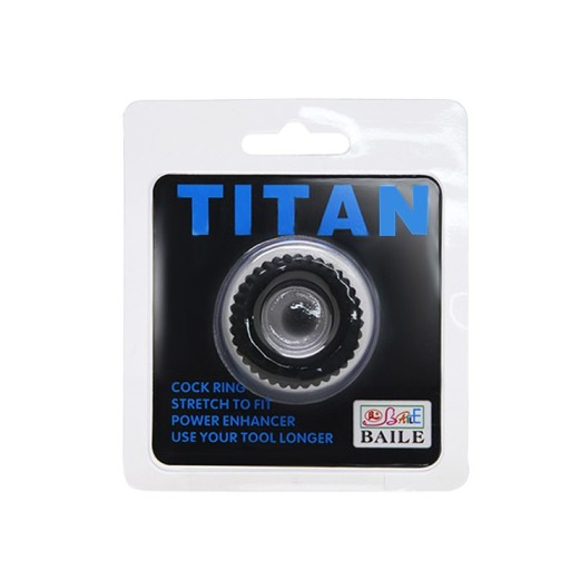 BAILE- TITAN Prsteň na penis čierny